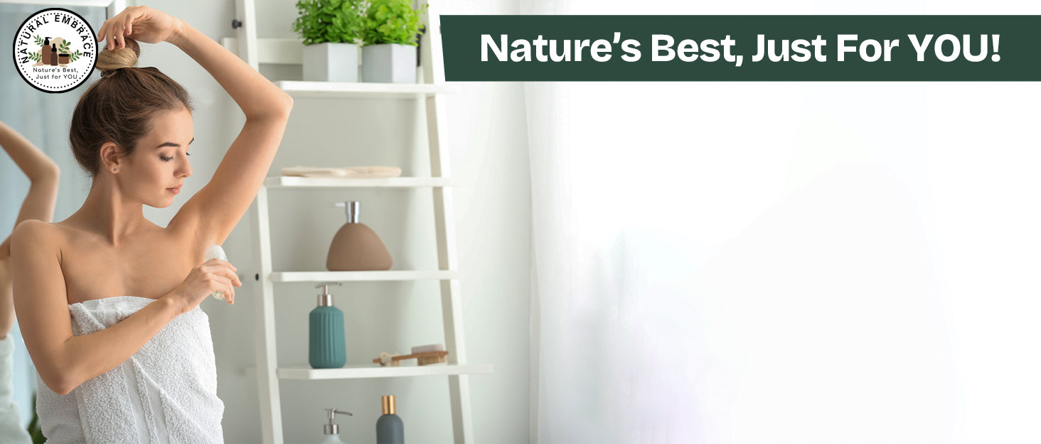 Woman applying roll on